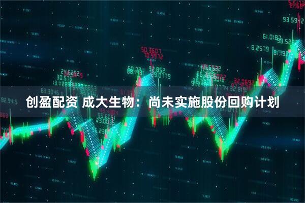 创盈配资 成大生物：尚未实施股份回购计划